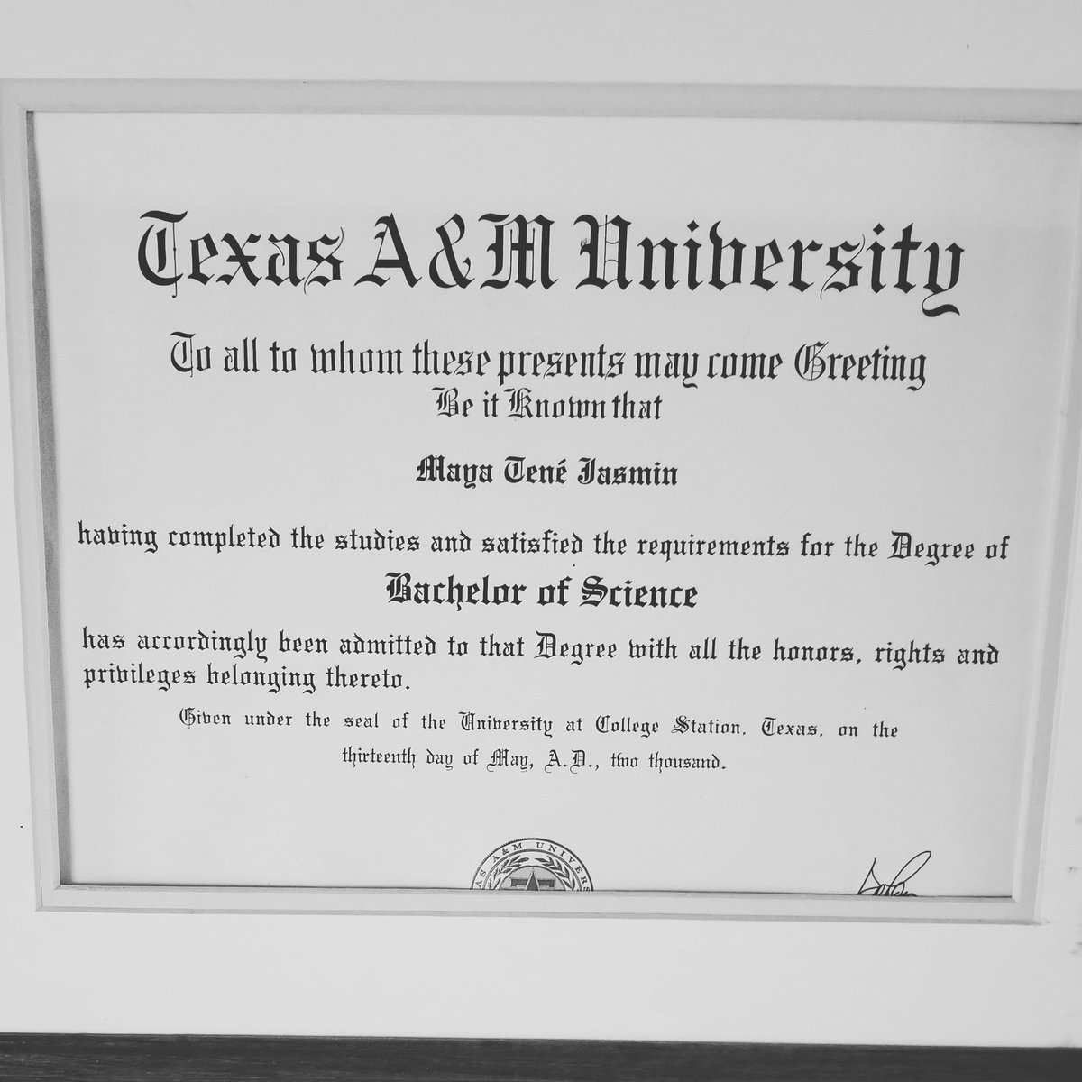 NOLA_Maya's tweet photo. Yesterday marked 20 years since I walked across Reed Arena's stage in College Station, TX to get my degree. My mama said that was one of her best birthday presents ever. Man time flies when you're having fun! #TexasA&MUniversity #AggieEngineer #diditin4years #veteraninthegame https://t.co/wwvPK2IdzL