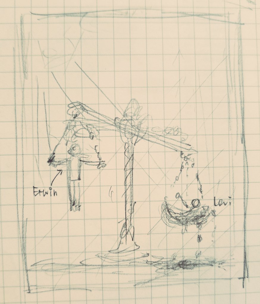Idea of my new Eruri art.
(Aren't u doing office works?) 