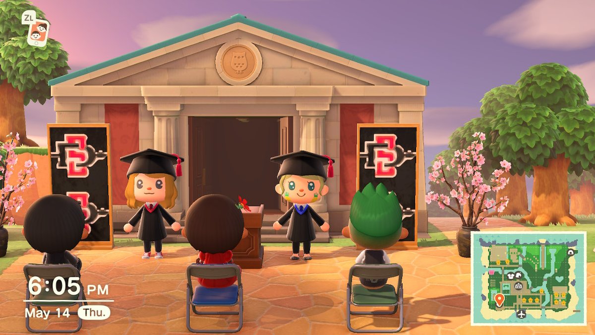 AbsolutlySara's tweet photo. I had the best graduation a girl could ask for in these crazy times! #AnimalCrossing #ACNH #NintendoSwitch https://t.co/qIC6Lj4jjR