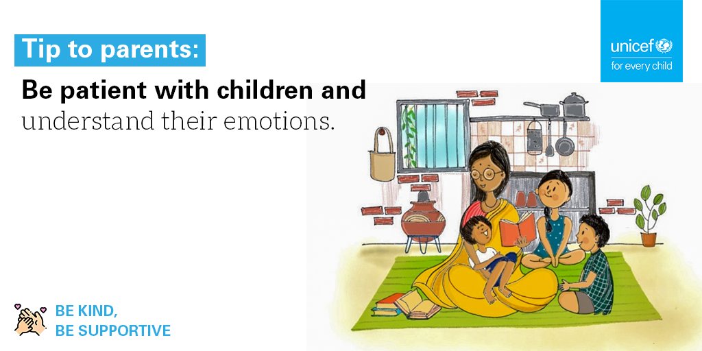 UNICEFIndia's tweet photo. Children may express psychological distress by acting out in a different way - each child behaves differently. 

Some may become silent while others may feel and express anger and hyperactivity. Don't let #COVID19 spread violence!

#coronavirus #ENDviolence https://t.co/3l9KqZi6mO