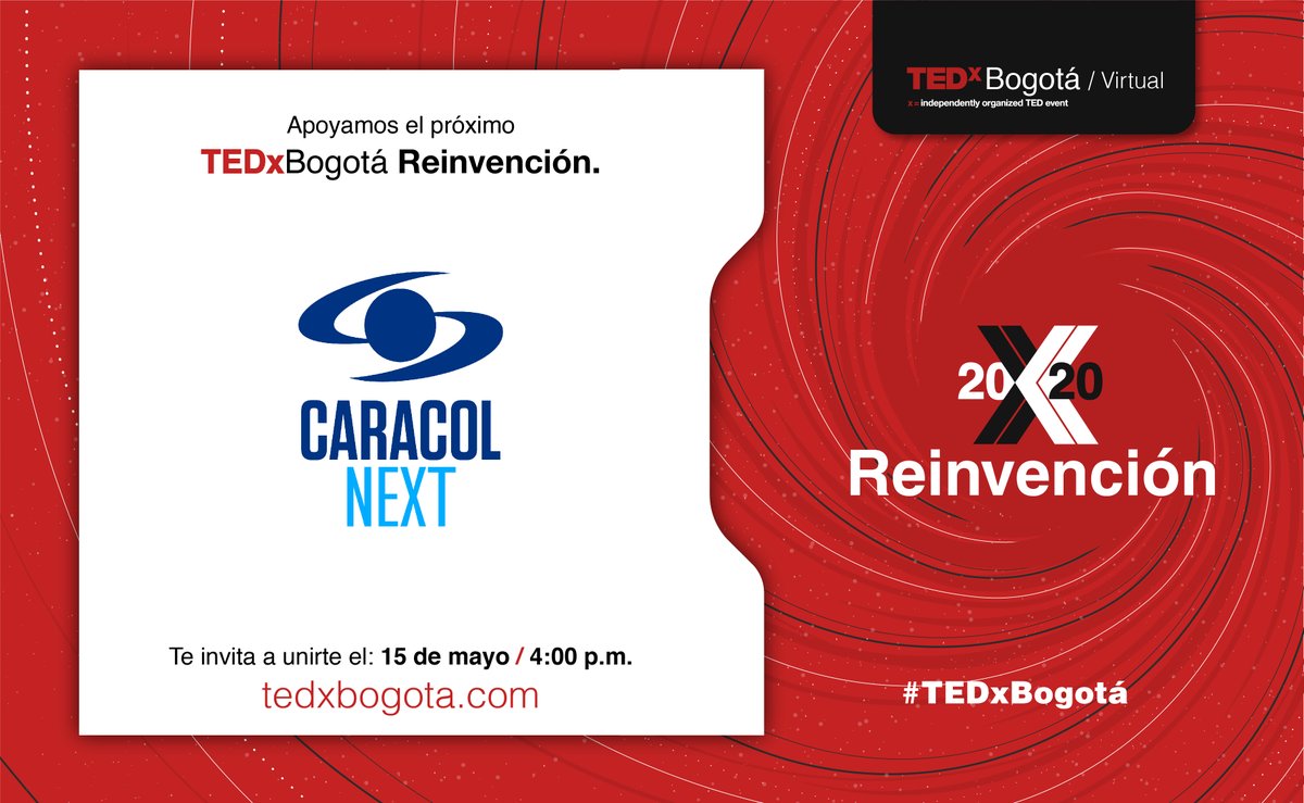 CaracolNext's tweet photo. Desde las 4:00 p.m. y a lo largo de dos horas, se emitirá @TEDxBogota en la pantalla de Caracol HD2 y vía streaming en los portales de Shock, Noticias Caracol y Blu Radio. 
¡Habrán invitados especiales de varias profesiones!

#CaracolNext, medio aliado de #TEDxBogotá https://t.co/BdYBEcjCmX