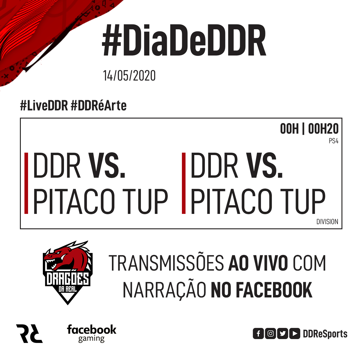 Dragões da Real E-Sports (@ddresports) on Twitter photo #DiaDeDDR
¡Hoy es el día FINAL para <a href="/DDReSports/">Dragões da Real E-Sports</a>!
UN JUEGO contra Pitaco TUP.
EN VIVO - Medianoche en nuestro Facebook.
#GoDDR #DiaDeDDR
¡Hoy es el día FINAL para <a href="/DDReSports/">Dragões da Real E-Sports</a>!
UN JUEGO contra Pitaco TUP.
EN VIVO - Medianoche en nuestro Facebook.
#GoDDR