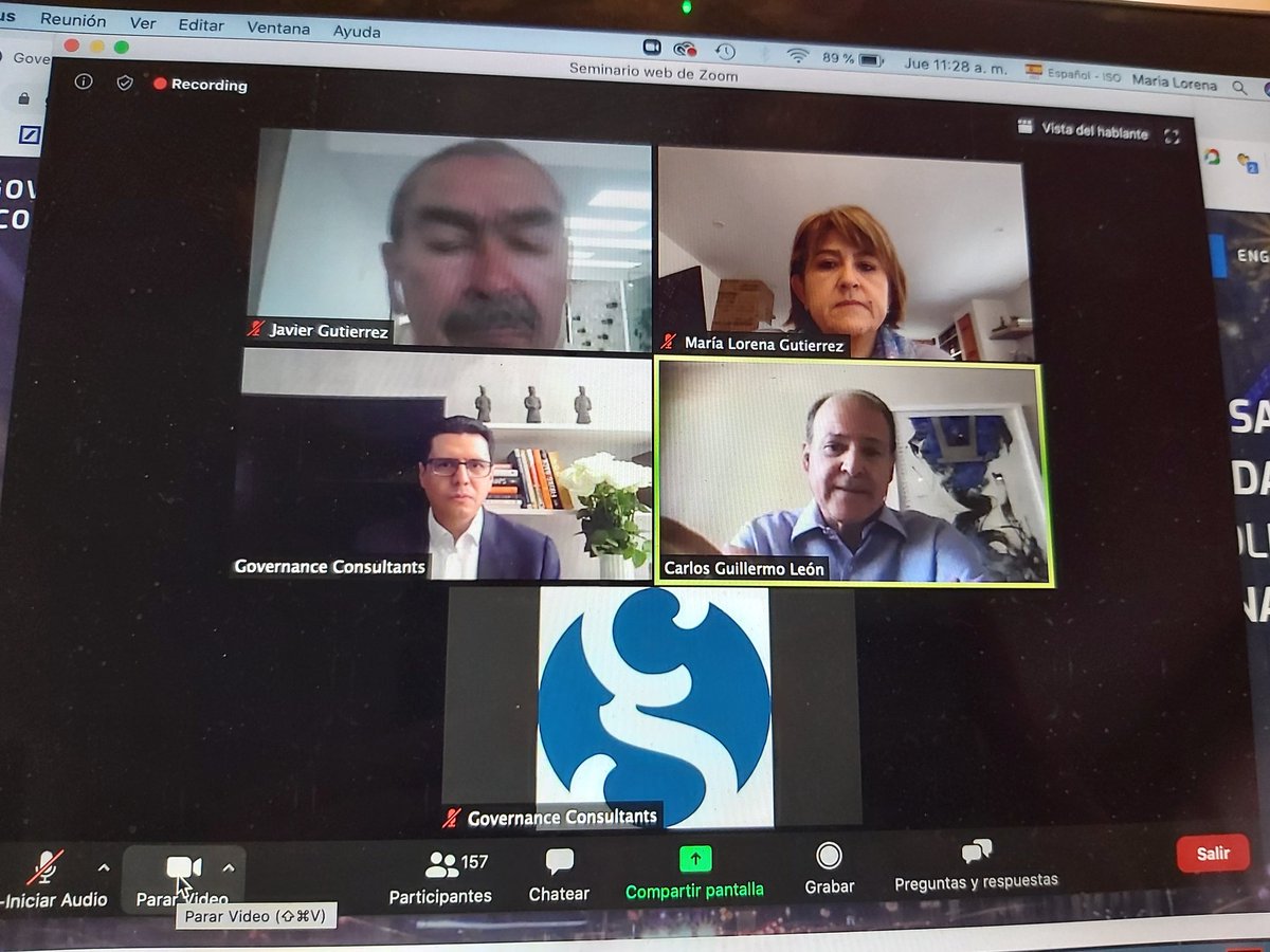mloreguti's tweet photo. Gracias a Governance Consultants por la invitación a ser panelista sobre juntas directivas y grupos de interés. Hoy es aún más importante trabajar en equipo, pensar en la gente, en oportunidades, y adaptarnos. Se trata entonces de confianza, coherencia, unión y comunicación. https://t.co/JbaVc7TJiP