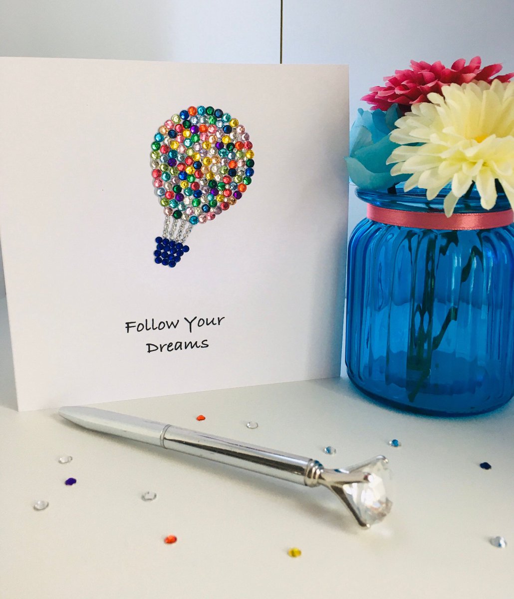 PinkStarCreati2's tweet photo. Now available in my Etsy store, Handmade Blank Follow your Dreams Greeting Card.    #etsyshop #handmadegreetingcard #rainbowballoon #celebrationcard #followyourdreams https://t.co/eLuKWG5Pvy https://t.co/yB6Sst1Ijm