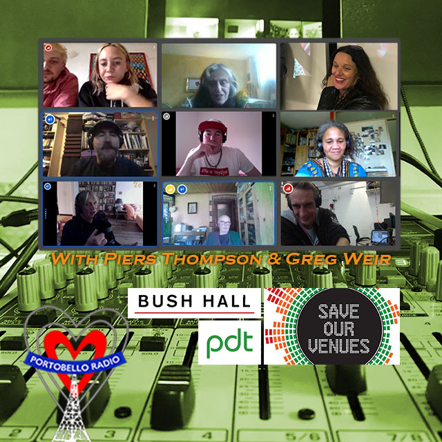 Updates frm Neil <a href="/lovepaddington/">PDT</a> on the 'Paddington Emergency Response Group'. Betsy &amp; Louis @Bushhallmusic tell us about #saveourvenues <a href="/AIM_UK/">AIM</a>. <a href="/LorettaHeywood/">Loretta Heywood</a> has a tune &amp; Danny De Matos <a href="/lisbon_kid/">Lisbon Kid</a> joins in. Community radio with global perspective: mixcloud.com/Portobello_Rad…