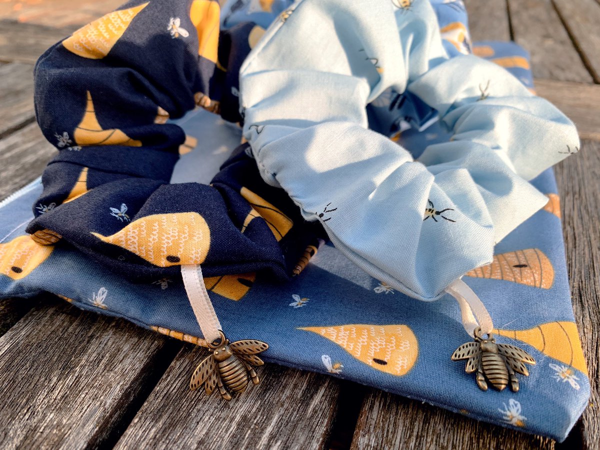 afterglowingart's tweet photo. 🐝 300 follower giveaway!! 🐝

Winner will receive 5 scrunchies and the cute zipper pouch pictured!

RULES:
- RT this tweet (not quote RT)
- tag a friend below!
- follow me (@afterglowingart)
- open to US &amp; Canada only

🐝✨ https://t.co/43wWZwiejp