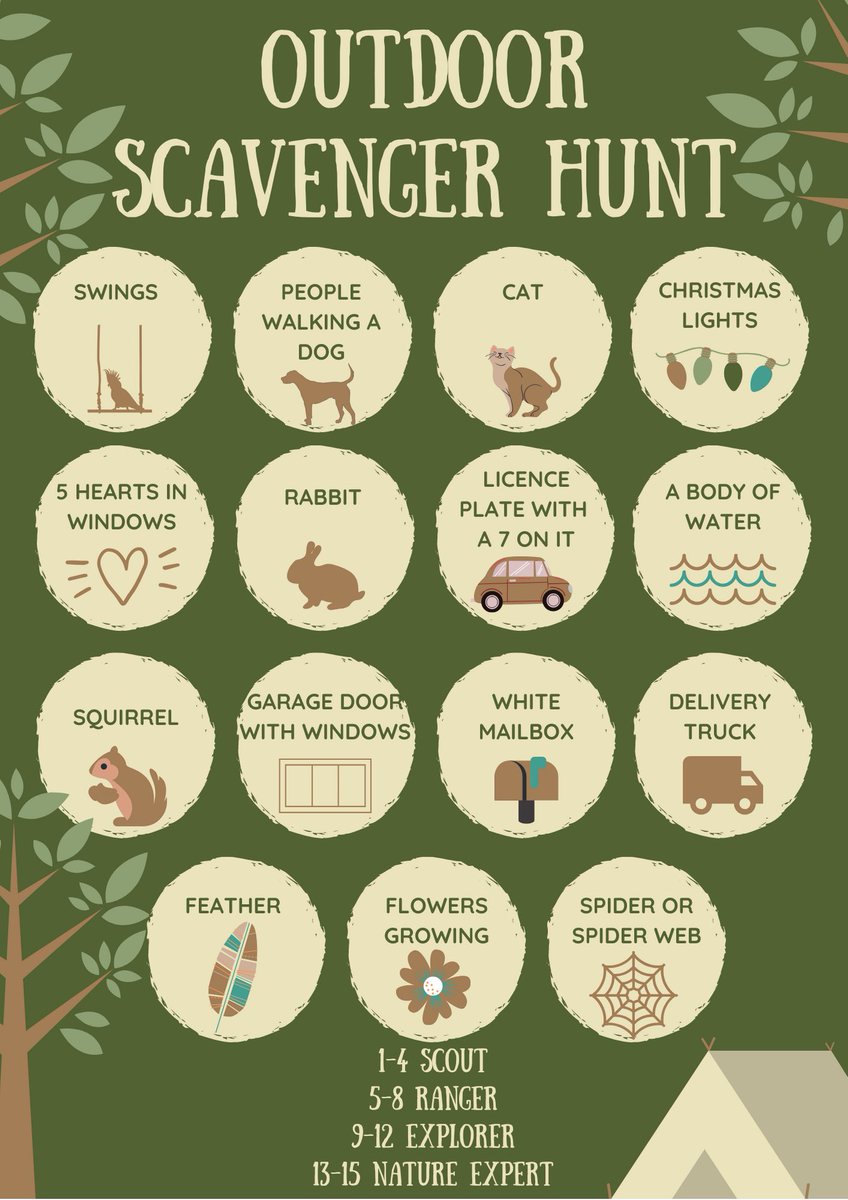 I was inspired by my good friend <a href="/MicheMachu/">DM</a> to make this Nature Walk Scavenger hunt for some students. Feel free to use it with your kids or your class. Contact me if you would like the PDF version!