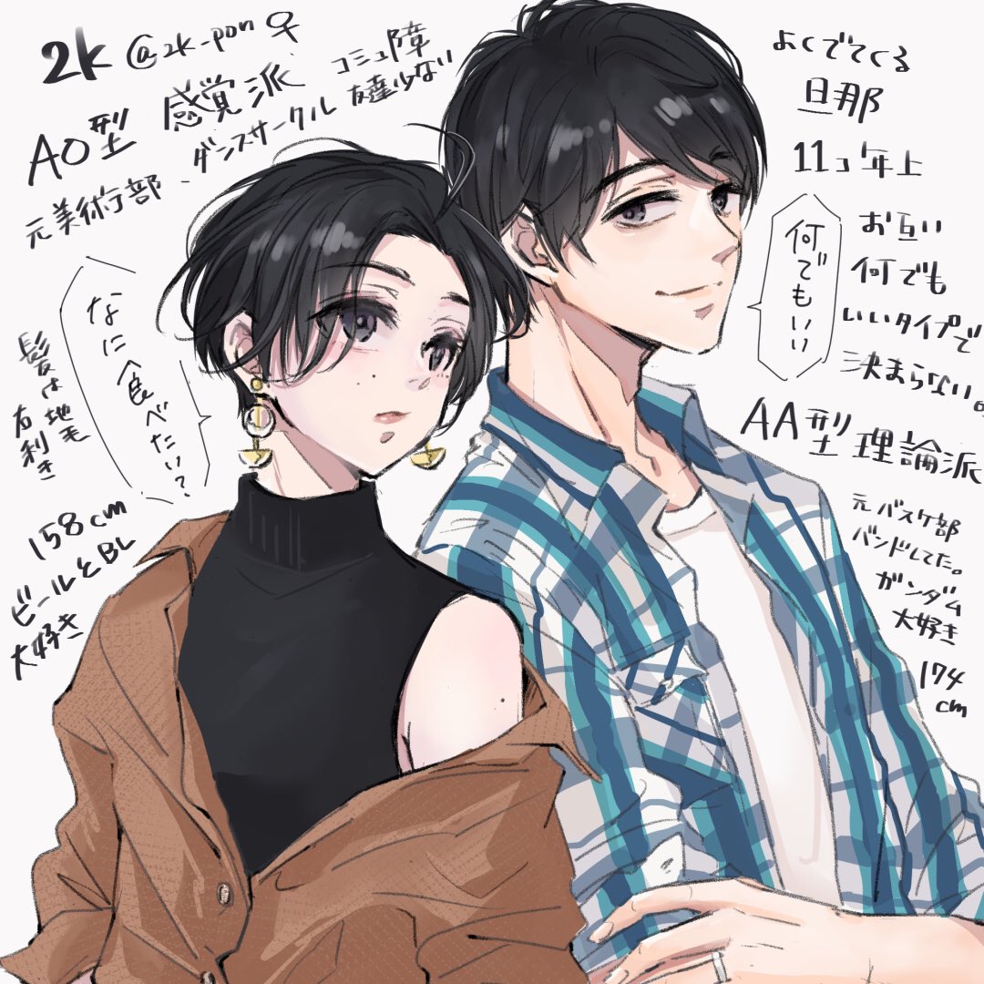 5いいねされたら自分のイラスト美化して自己紹介も兼ねて描く にけ 視力いくつ 2k の漫画