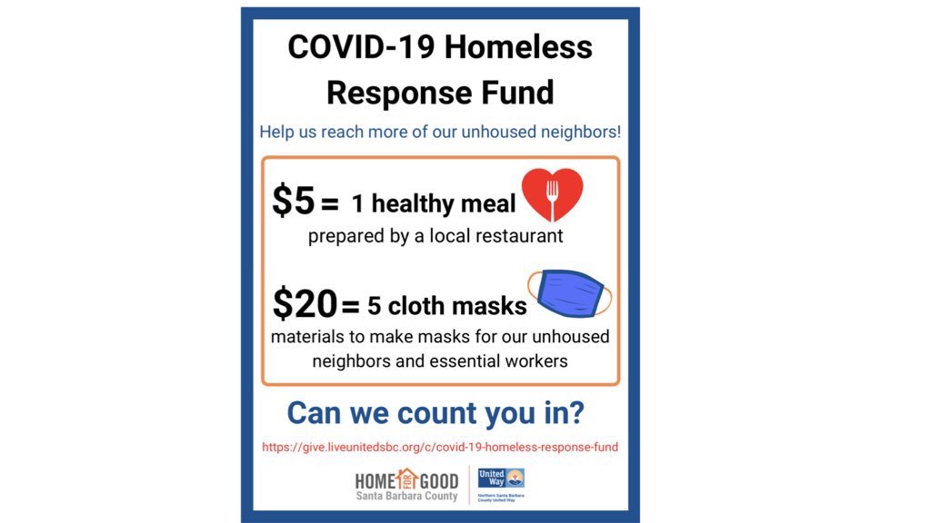 HomeForGoodSBC's tweet photo. Donations to help our unhoused neighbors can be made directly to the Home For Good Santa Barbara (@HomeForGoodSBC) County COVID 19 Response at ➡️ 
https://t.co/CGwPU3zTLN 

#AmeriCorpsServingHere  #SantaBarbaraCounty #give #volunteer #LiveUnited https://t.co/57ocVFlZKf