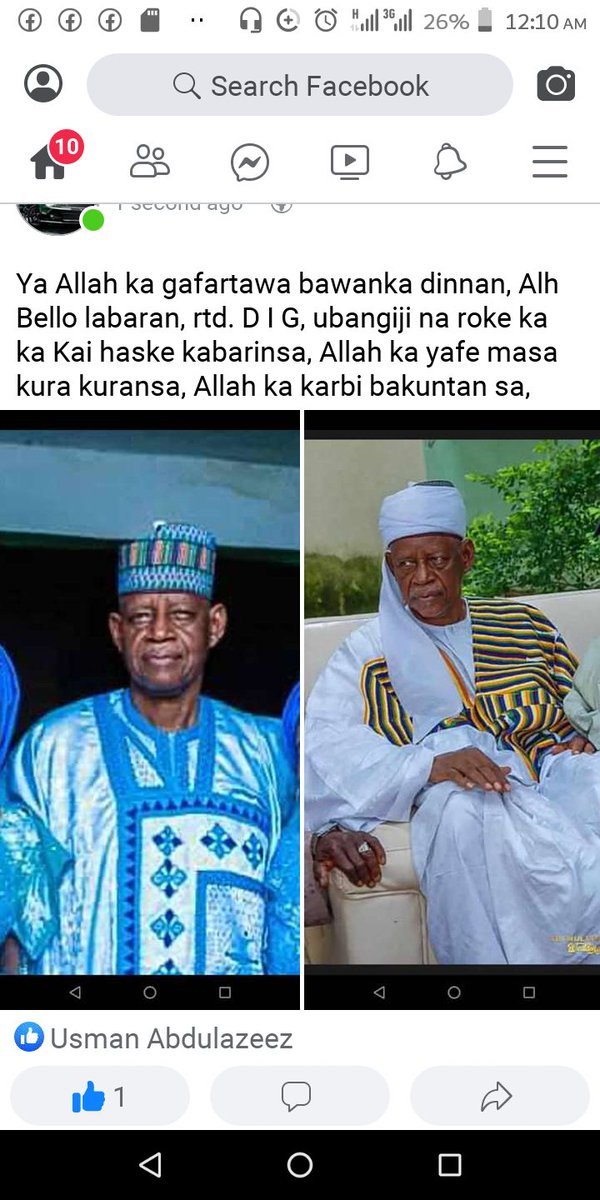 usmanabdul225's tweet photo. Innalillahi wainnailaihirraji'un Allah yayiwa Alh, Bello labaran wurno, (rtd. D I G) rasuwa, Allah ya jikansa ya gafarta Mai. https://t.co/WOrwc9wwYd