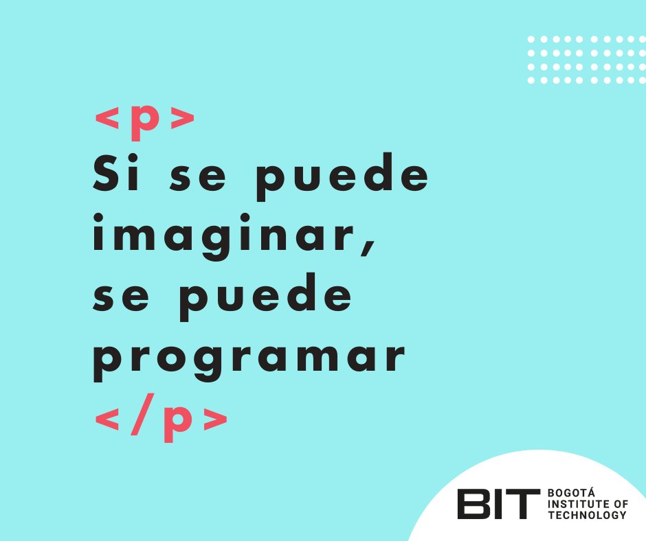 bit_institute's tweet image. 💻🖱️ Tu imaginación es el límite y BIT el insumo para hacer tus ideas realidad. Conoce nuestros bootcamps en programación, desarrollo web y data science en modalidad virtual asistida💥
bit.institute
☎302 334 9919
#programar #programador #cursodeprogramacion #python