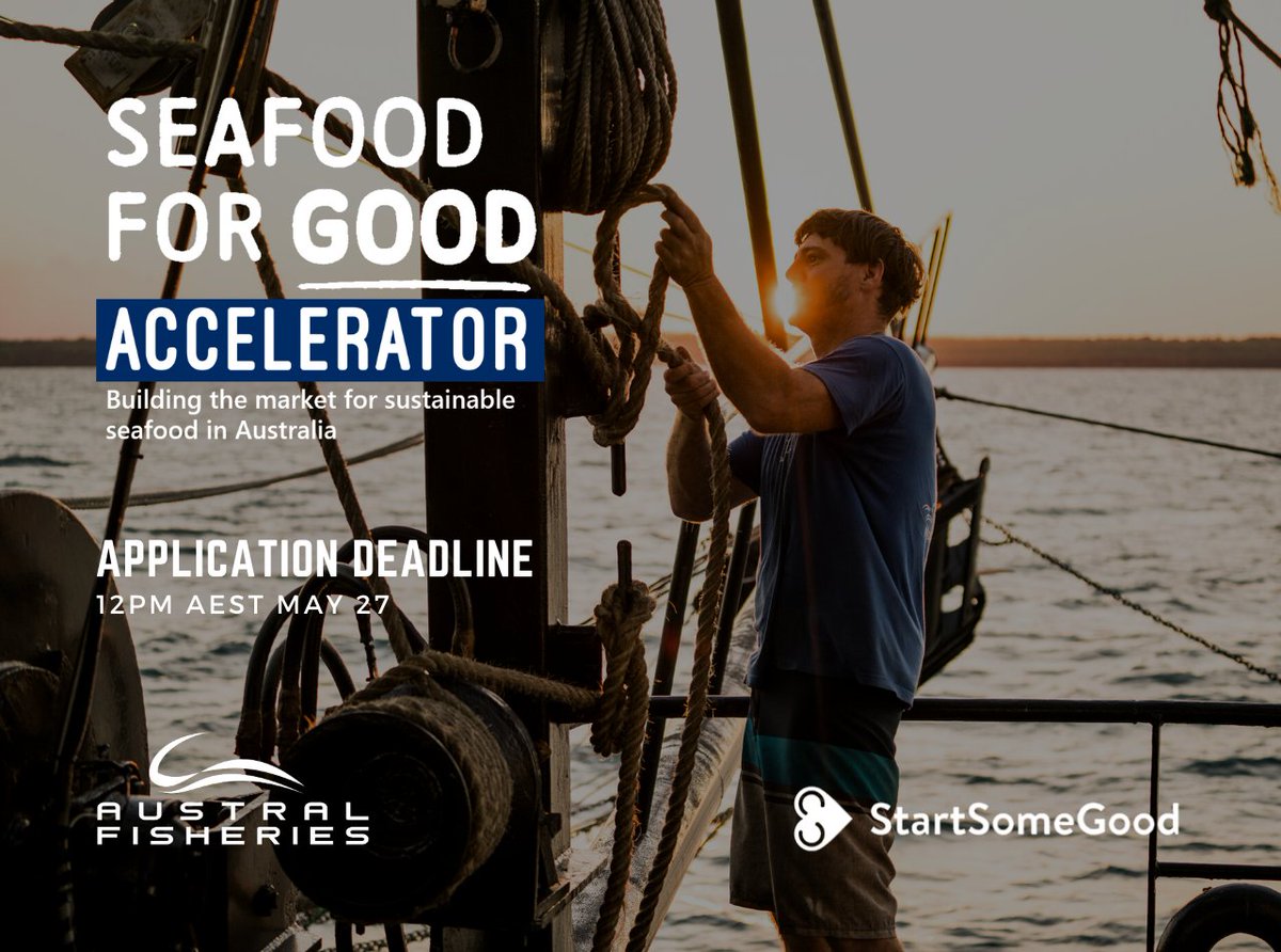 StartSomeGood's tweet image. Are you passionate about making an impact within the sustainable seafood industry? Register to join our Seafood For Good 12-week accelerator program run in collaboration with @AustralFish. Apply now: startsomegood.typeform.com/to/AkUjIG Apps Close May 27!