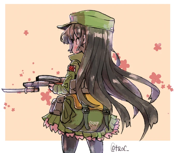 緑っぽい服の100式サン #ドルフロ 