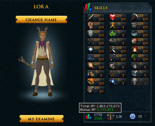 rsnLora's tweet photo. 5th f2p pure to get 120 all! 🥳
All 104.3m Fletching was 0-time https://t.co/Ep0Ve0OFrS
