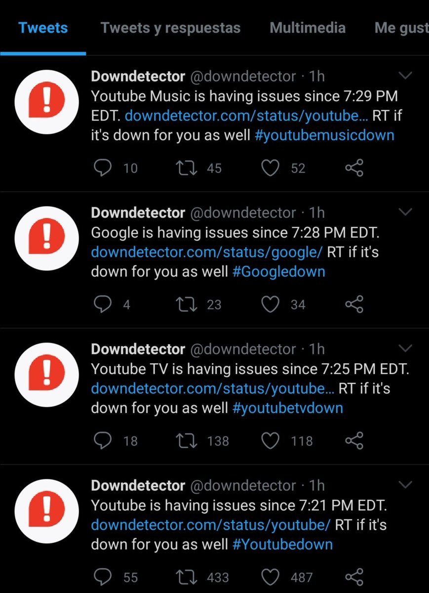 Erich J Garcia Cruz Ya Lo Hemos Visto Todo Junio Que Nos Traes Se Cae Youtubedown Se Cae Googledown Se Cae Youtubemusicdown Downdetector T Co Jpcsmdrkbp