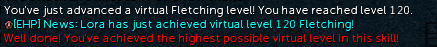 rsnLora's tweet photo. 5th f2p pure to get 120 all! 🥳
All 104.3m Fletching was 0-time https://t.co/Ep0Ve0OFrS
