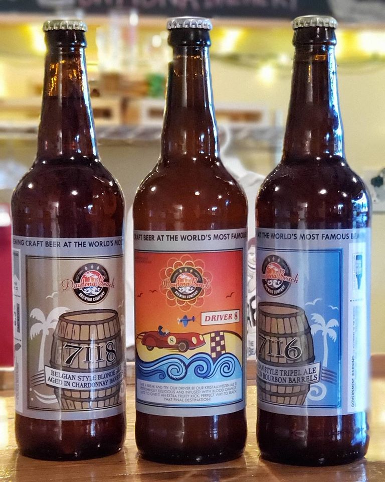 We will be open Saturdays 2-6 w/curbside service Orders will be placed directly from your car. Queue up in front of the tent. We'll have all your favs avail for GrowlerFills+Merch  4purchase We're also releasing #Driver8 in 22oz bottles! See website for menu #BrewedInDaytonaBeach