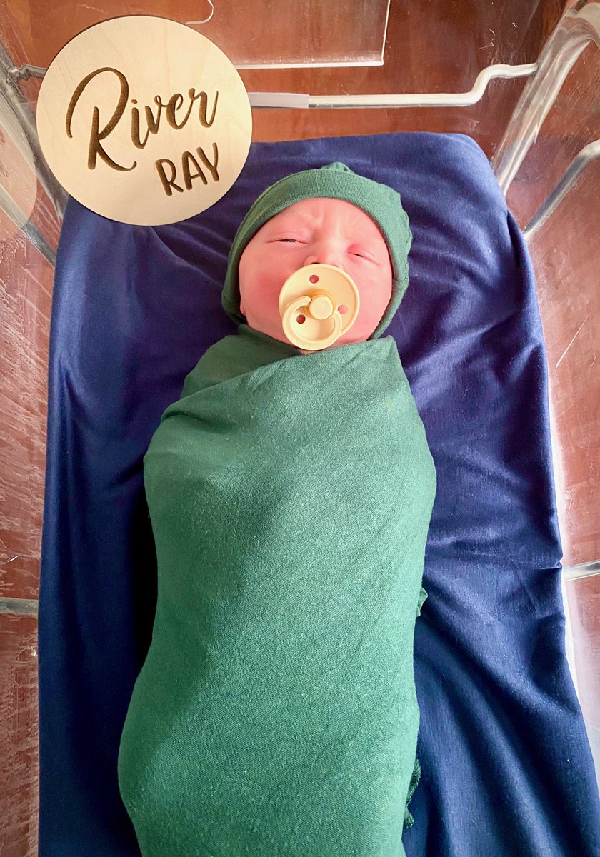 Real_kyle_10's tweet photo. Today Francine delivered our handsome Baby Boy! Everyone say hello to River Ray Real 👨‍👩‍👦👶🏼 https://t.co/Kd6mOKdq7C