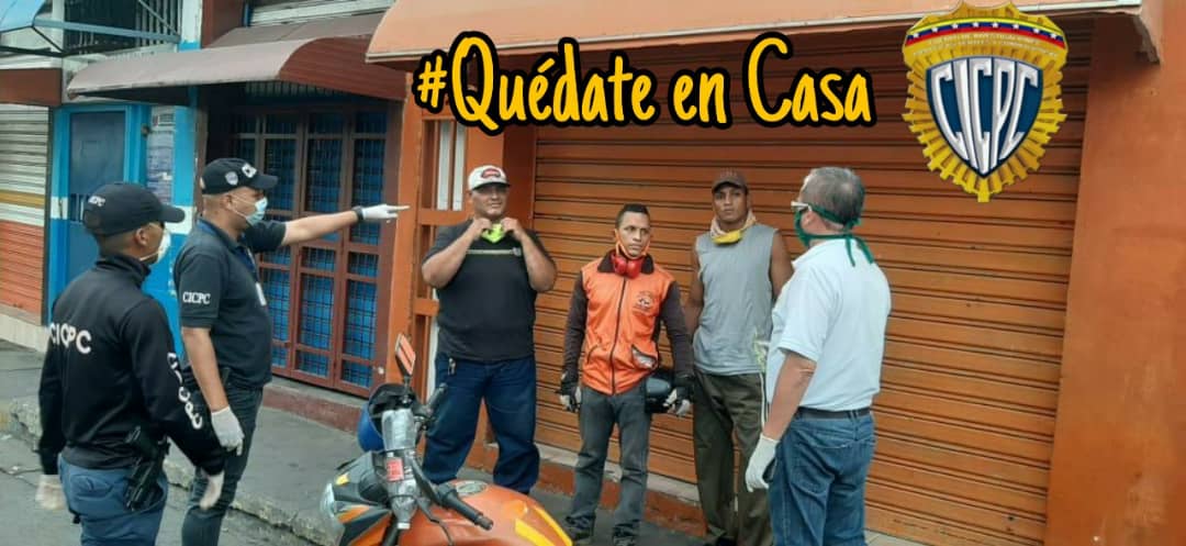 BloqueAragua1's tweet photo. #Quédateencasa #CICPC operativo conjunto con funcionarios de la División Central de Reseña Municipal Aragua a fin de concientizar a la comunidad a cumplir con las normas establecidas para el COVID-19 https://t.co/Qg9Qajk4TM