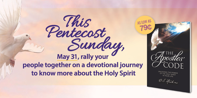 OSHawkins's tweet photo. #Pastors: Join 100s of other churches in a 40-day journey with the Holy Spirt starting Pentecost Sunday, May 31, with the #ApostlesCode. Read two chapters free: https://t.co/5LVNKPPnDG. As low as 79 cents ea in bulk from ChurchSource at 800-727-3480. https://t.co/BpaxMGpi1R https://t.co/24vGVOt1q8