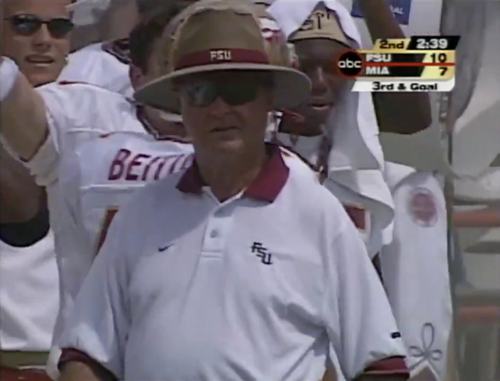 ESPNCFB's tweet photo. .@TheBobbyBowden ... A CFB legend. 

CC: @FSUFootball https://t.co/K6EK5aUKB2