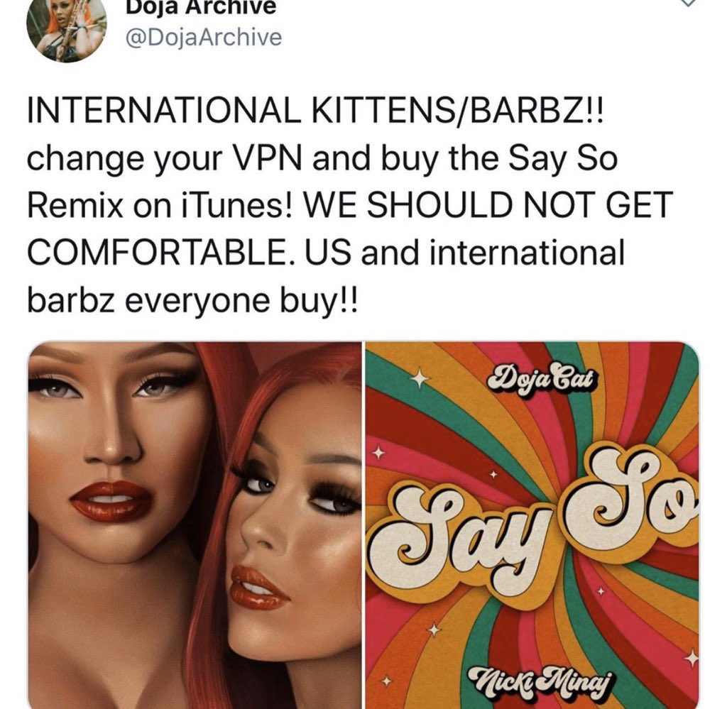 amatorxcrucis's tweet photo. @billboard @DojaCat @NICKIMINAJ FRAUDS. They used bot farms and VPNS. #FraudSo https://t.co/Sc7SAOue21