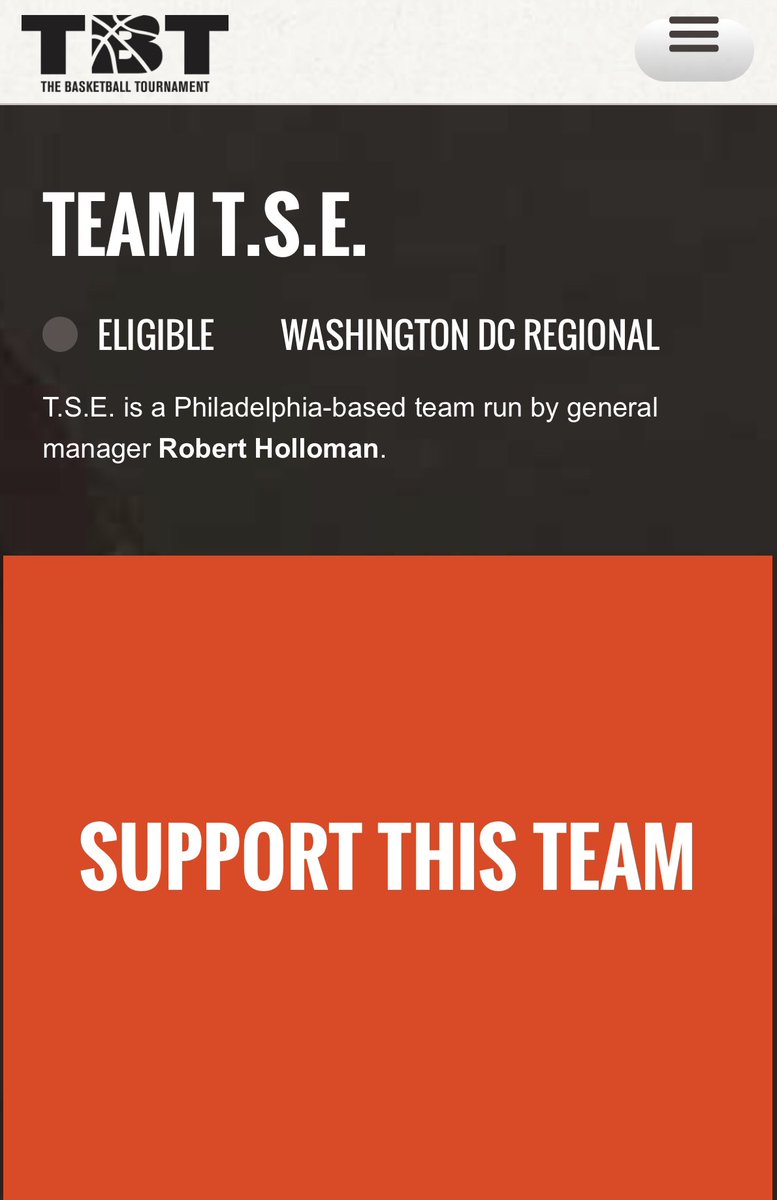 robhollomon22's tweet photo. We are registered for @thetournament! Now we need everybody supporting our team! Link in bio! Roster announcements coming soon! #teamtse https://t.co/VrIizKpTqs
