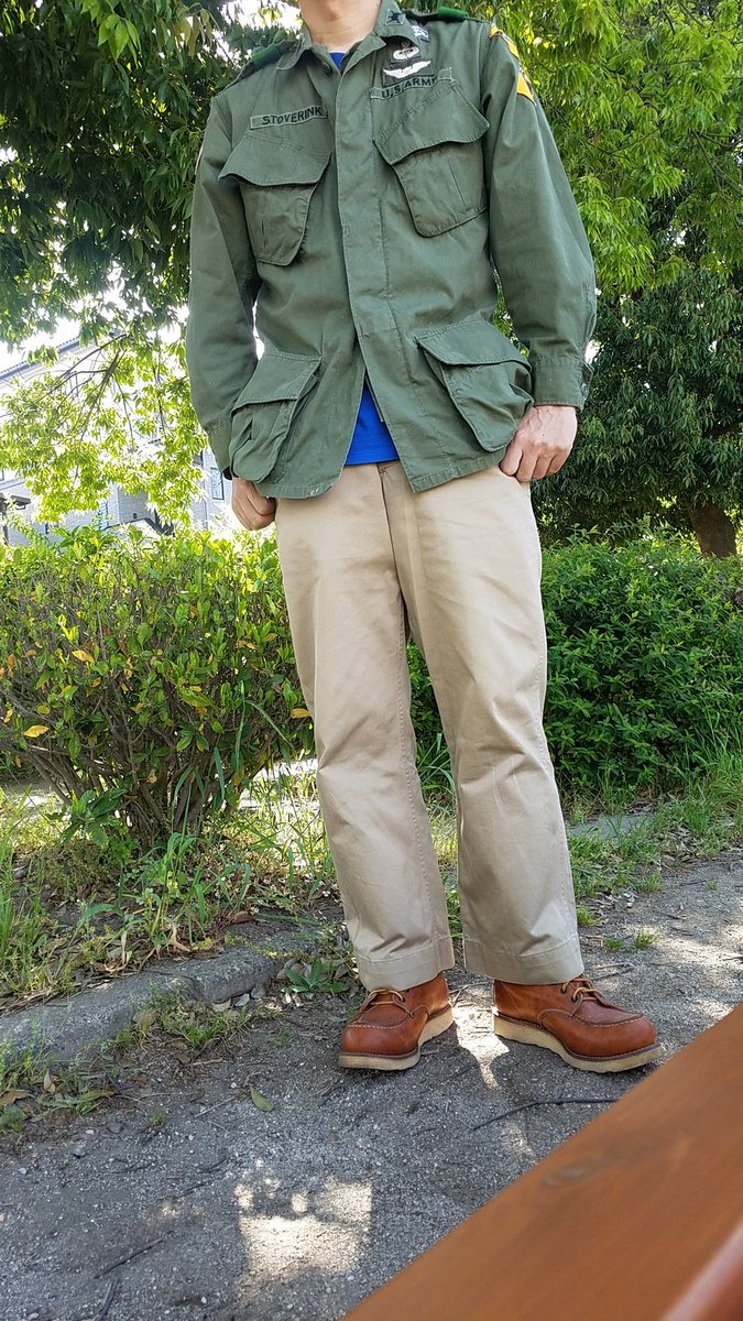 fullgear7's tweet photo. 本日も晴れ☀️
朝も全然寒くないですね😁
バイクも手袋無しで大丈夫です👍
60s USARMY JUNGLE FATIGUE 2nd
50s USARMY M-45 KHAKI
#RW875 https://t.co/EdvLvXjmgm