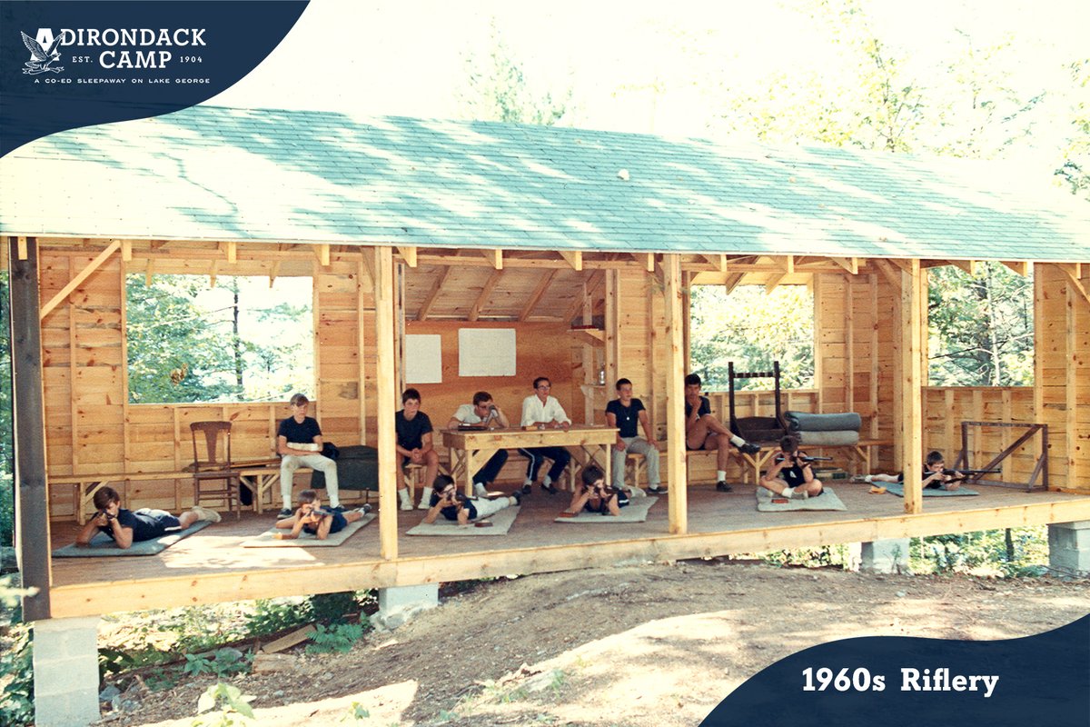 adirondackcamp's tweet photo. TBT: From 1906 until late 1970s, Riflery was a daily activity at camp. Boys learned the principles of riflery and were taught by an expert marksman. #throwbackthursday #adirondackcamp #lakegeorge #history #camp #summercamp #adk #vintage #1920s #1930s #1950s https://t.co/fHqYgh10qa