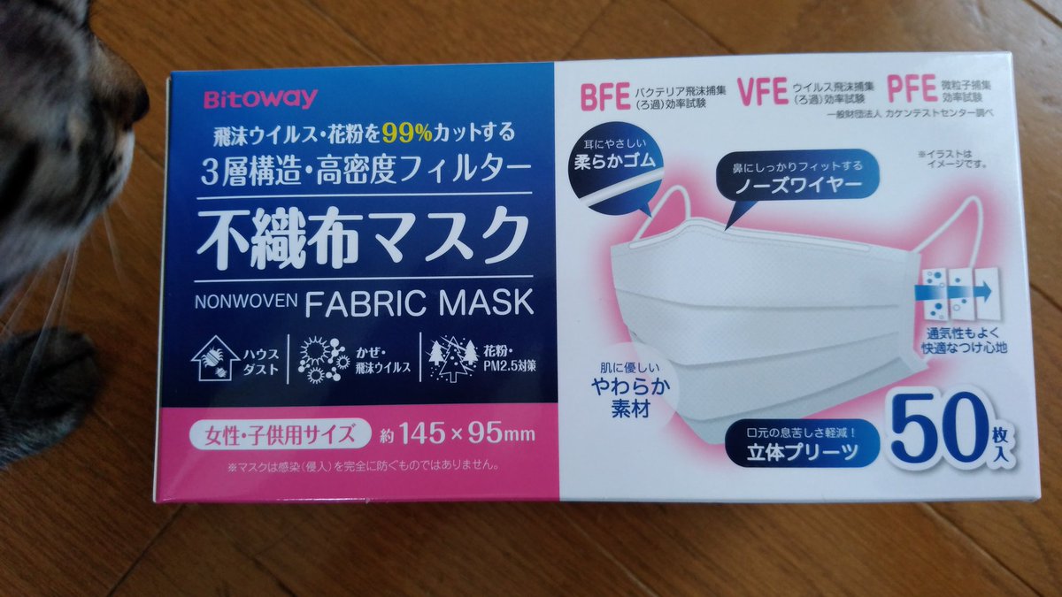 使い捨て マスク ファンケル