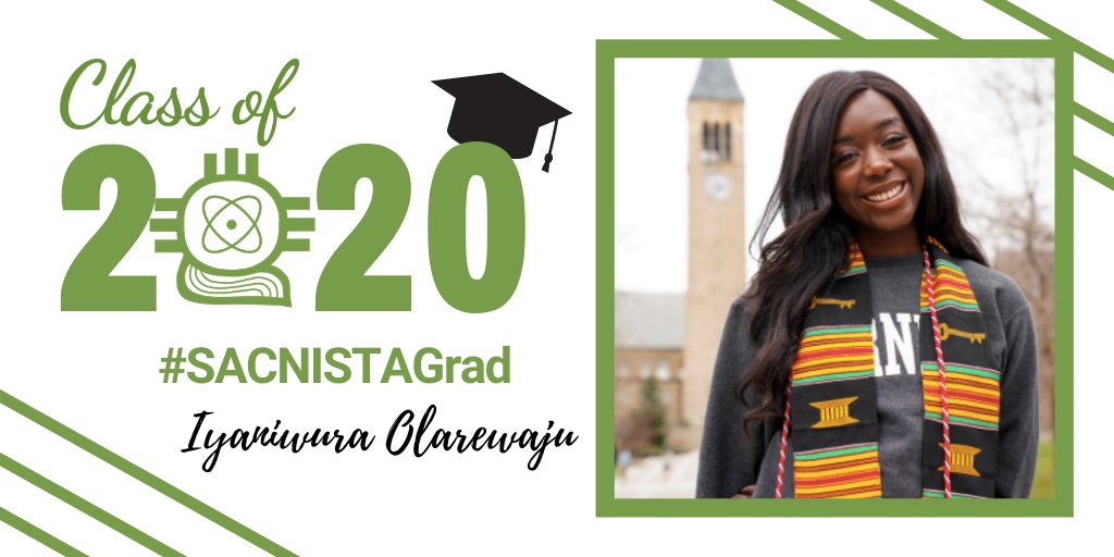 SACNAS's tweet photo. 🎉🎓Congrats to #SACNISTAGrad @IyaniwuraOA!
B.A. Biological Sciences @cornell
More about Iyaniwura: https://t.co/QLufLnhOqL 👏 #Classof2020 #cornell #cornellgrad https://t.co/QhdYDmEAdP