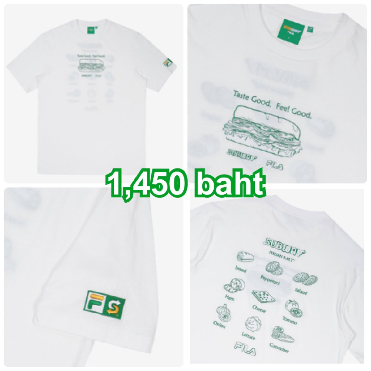 double_wbt's tweet photo. Pre-Order
🍔 เสื้อยืด #FilaxSubway ลายนี้มี 4 สี
💸 ราคา 1,450 ฿
📤 60/80 ฿
✈️ รอสินค้า 10-15 วัน
#FILA #SUBWAY #เสื้อผ้าเกาหลี #พรีออร์เดอร์เกาหลี #เกาหลี #FILAเกาหลี #TasteGoodFeelGood https://t.co/xy119Mpy6V