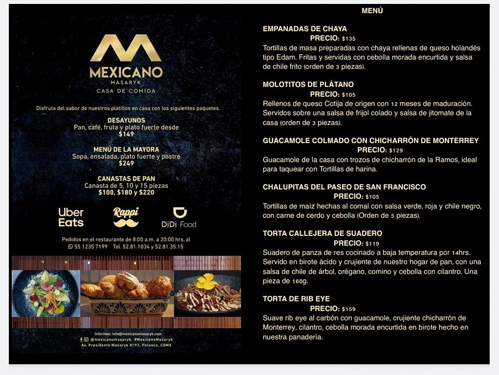 erickemz's tweet photo. Y del menú, ni hablar... DELICIOSO!!
#CasaDeComida #ComidaMexicana #SaboraMexico
@LiBalderas @lievana @RulooFerra @BlaSalces @gastrotourDF https://t.co/nk5SH4LXp2