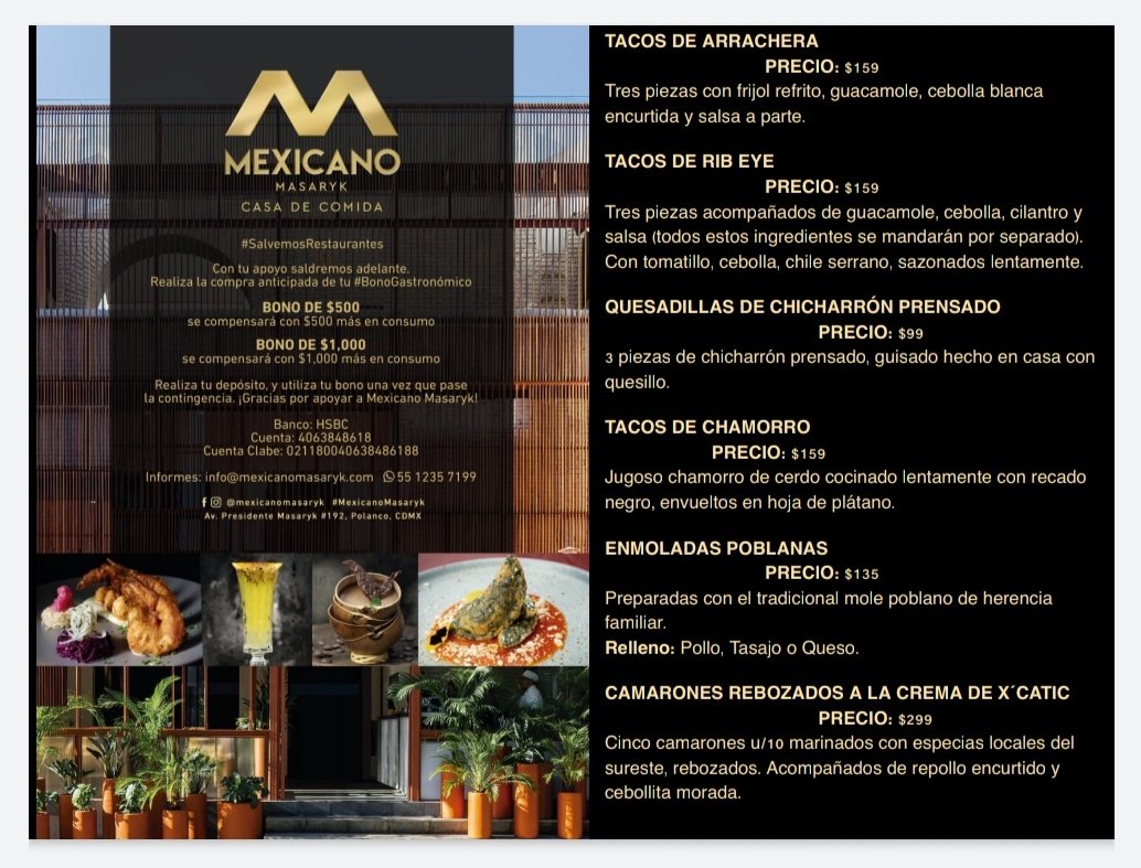 erickemz's tweet photo. Y del menú, ni hablar... DELICIOSO!!
#CasaDeComida #ComidaMexicana #SaboraMexico
@LiBalderas @lievana @RulooFerra @BlaSalces @gastrotourDF https://t.co/nk5SH4LXp2