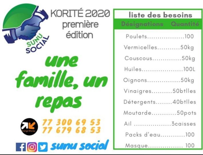 khadiijaa_Jarju's tweet photo. @Sunusocial L'opération une famille,un repas constitue à venir en aide à certaines familles pour la fête de Korité.
Merci de  bien vouloir participer afin qu'on puisse atteindre notre objectif 
 MAX DE PARTAGE SVP🙏🏾
#UnefamilleUnrepas
#SunuSocial   #Ss221 https://t.co/LPKKVO6tqc