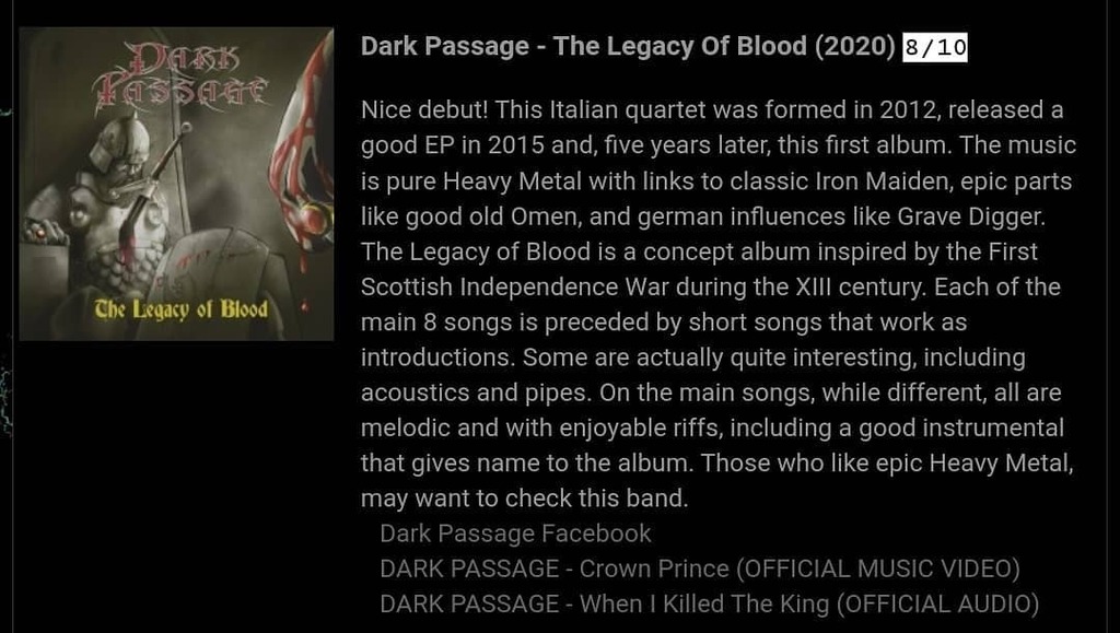 darkpassageband's tweet photo. The new album: https://t.co/5lKLLdmIxK . . . . .

#classicmetal #classicmetalband #darkpassage #darkpassageband #heavymetal #heavymetalband #heavymetalmusic #heavymetalrecords #italianmetal #italianmetalband #italianmetalhead #metal #metalband #metalhea… https://t.co/m7qCM79cNs https://t.co/qFZxWH3ctk