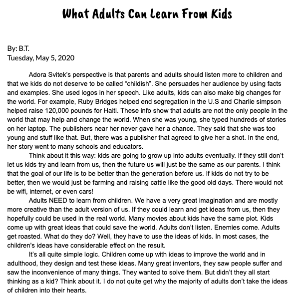 miagittlen's tweet photo. After being inspired by @adorasv's @TEDTalks and blogging about #WhatAdultsCanLearnFromKids, our 6th graders are thrilled that Adora is going to speak to them virtually tomorrow morning! @MrsSilvaUMS &amp; I can't wait! #StudentVoice #SpeakUp @SantillanOlivia  https://t.co/8LYuVZyHVw https://t.co/gItARH9ujR