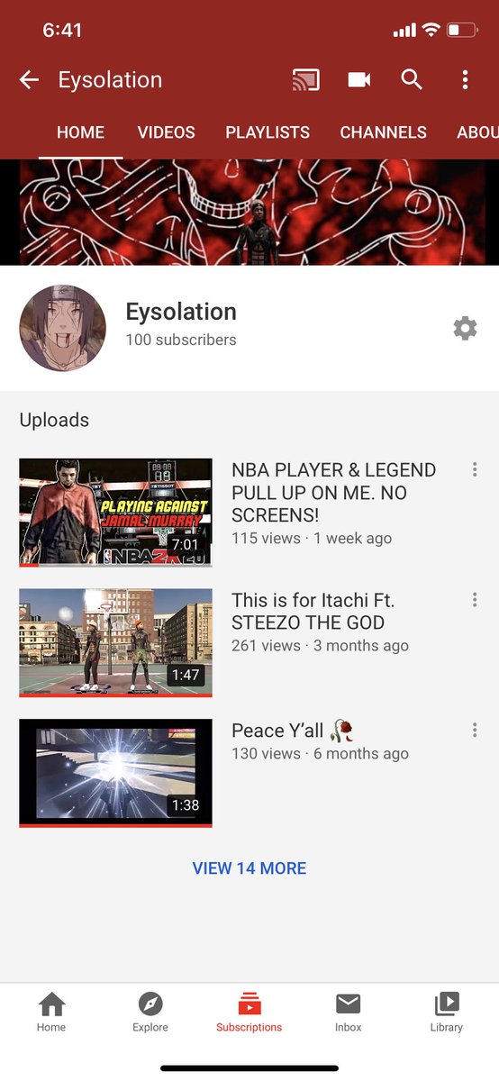 Eysolation's tweet image. 100 subs lol