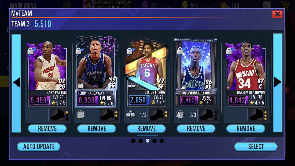 uzsmalls's tweet photo. @NBA2KMobile Hey, have you ever thought of doing a tournament with only non-active-player cards (a Domination tourney, for ex.)? It might be a fun way to build teams and get a chance to enjoy gameplay with more cards.... https://t.co/Y1AGq9GSrt