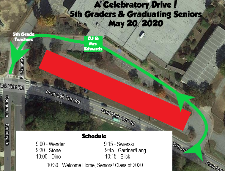 PopeHS1's tweet photo. Welcome home, Tritt Seniors!  On your way to your senior picnic, please plan an extra stop through the Tritt parking lot.   Please plan to drive through between 10:30 – 10:40am on May 20.   We can’t wait to celebrate you.  Once a Tiger, Always a Tiger! @TrittSTEAM @karencarstens https://t.co/wIdlLh7LSS