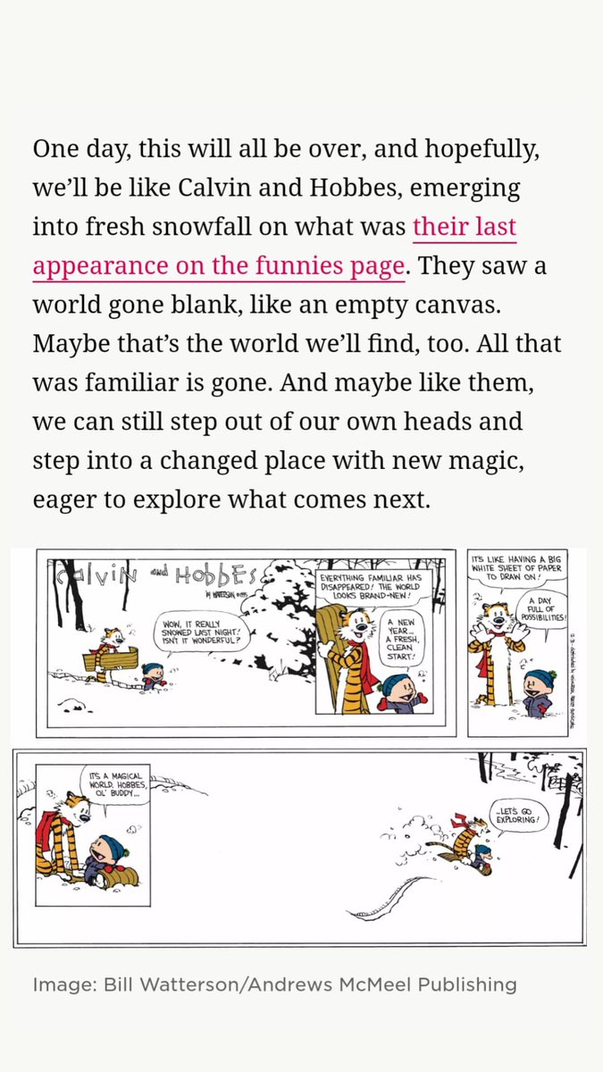 TalesOfAPhoenix's tweet photo. "Imagine there's no heaven
It's easy if you try
No hell below us
Above us only sky
Imagine all the people living for today...
... You may say I'm a dreamer
But I'm not the only one
I hope some day you'll join us
And the world will be as one... "
#Beatles #CalvinAndHobbes https://t.co/rf2jPsM3y2