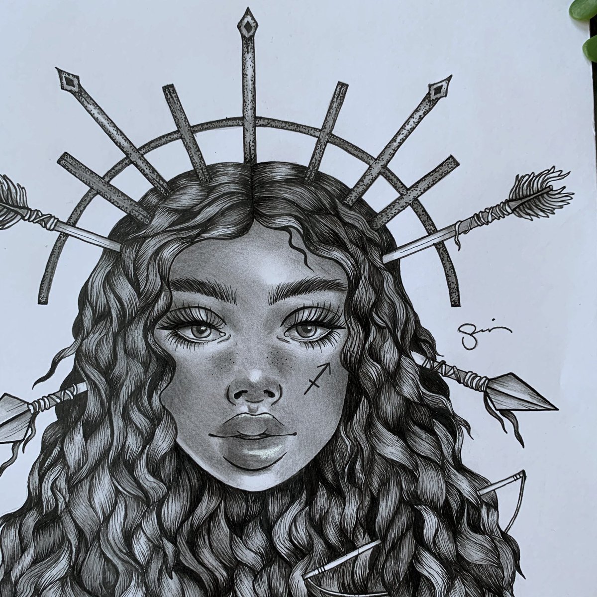 sincerelyart's tweet image. i know it’s getting late but i really couldn’t wait to post! hope you guys love my Sagittarius queen ♐️🤍