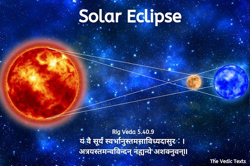 HinduRage7's tweet photo. Rig Veda on Solar Eclipse !!

“O Sun! When you are blocked by the one whom you gifted your own light (moon), then earth gets scared by sudden darkness”

Rig Veda 5.40.5, 5.40.9

Scientific Prowess of our Ancients 1000s of years before rest the of World came to know about it. https://t.co/HsQqQypPIn