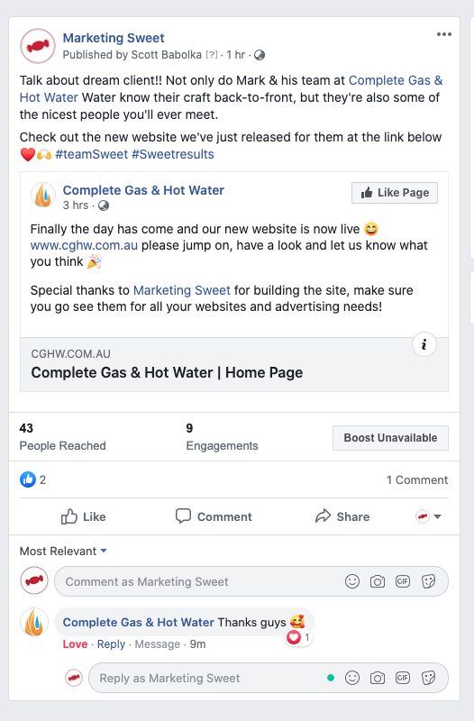 MarketingSweet's tweet photo. We legit have the best clients ❤️🙌 https://t.co/fgyIkZNS7m