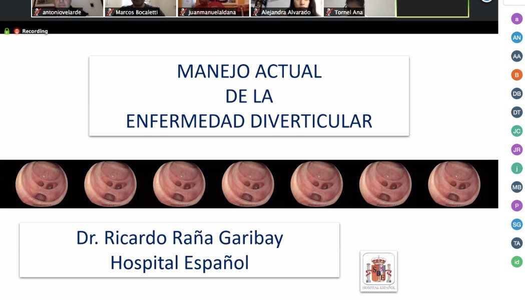 Gastrocivil's tweet photo. Agradecemos el compromiso y apoyo a la enseñanza de @ricardorana resolviendo grandes controversias acerca del manejo de la enfermedad diverticular. 

#MedTwitter 
#DistanceMedEd
@gastromx https://t.co/eII1aRt7im