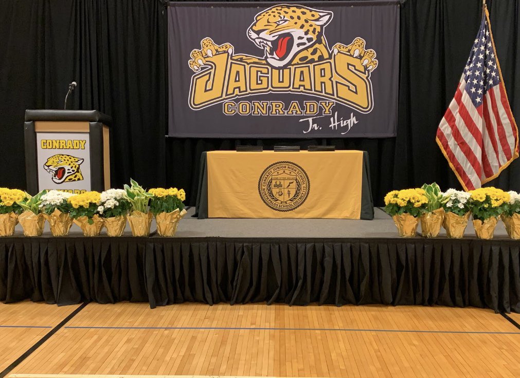 miss_stevens22's tweet photo. It’s been an honor helping all these 8th graders have a graduation!  Our leaders have done an amazing job once again!  Thank you @miss_pavek and @MrsMcCabe117!  You both are amazing! #ClassOf2020 @conradyjaguars https://t.co/ms91rE7VEU