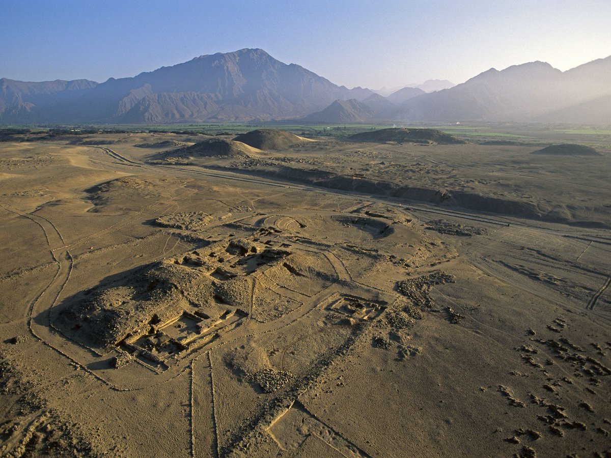 Possibly the first city in the New World, the Caral civilization, ca. 3100 B.C. The reason we even know of it is because of their clever way of building in a part of the world so prone to earthquakes that it would wipe out cities hundreds of times over during the millennia. How?