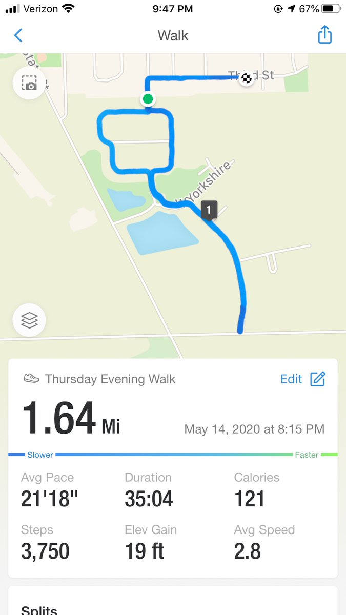 Trying to get a nightly walk in before the rain! #WeAreLemont