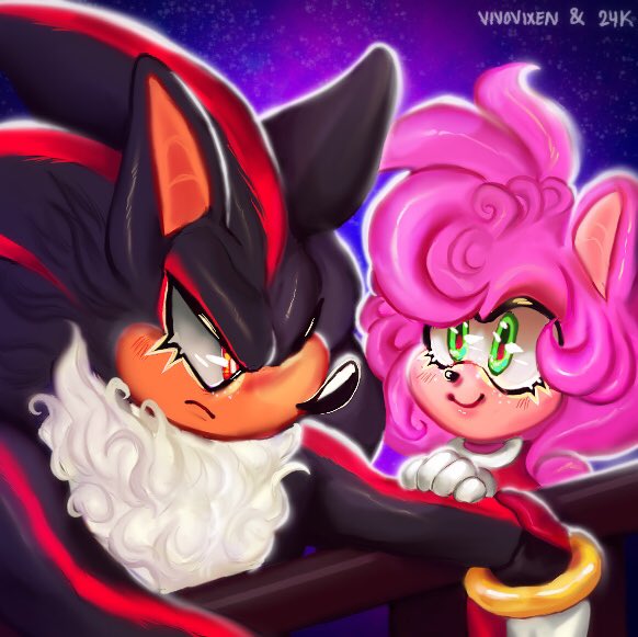 i colored a sketch by @viovixen.  epic ❤️
#shadamy #shadowthehedgehog #amythehedgehog