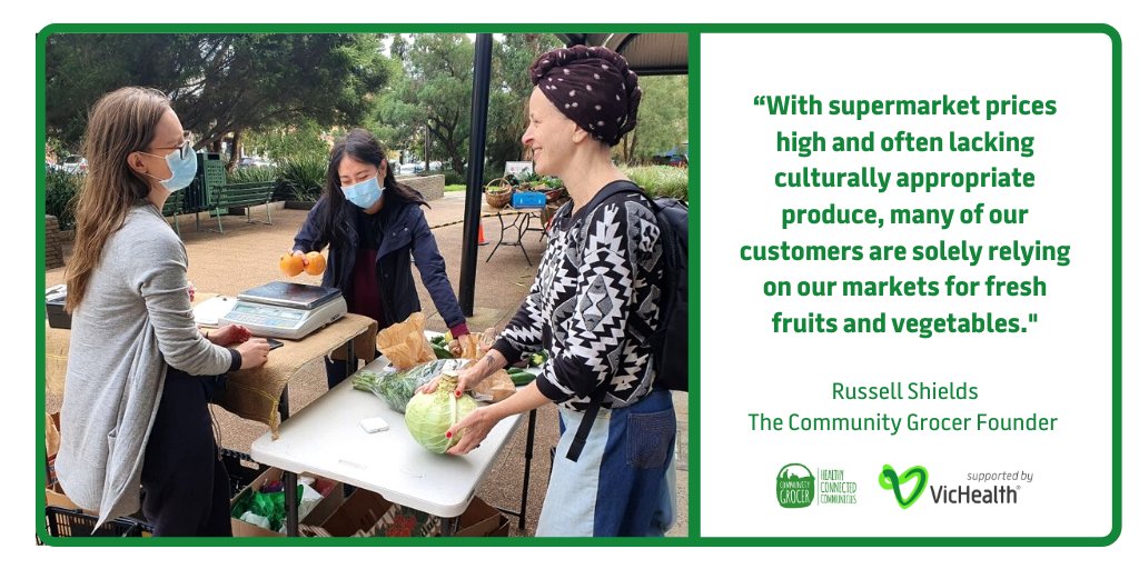 Great to be partnering with <a href="/VicHealth/">VicHealth</a> and <a href="/SandroDemaio/">Dr Sandro Demaio</a> as we increase access to fruit and veg for all - healthy markets, healthy people